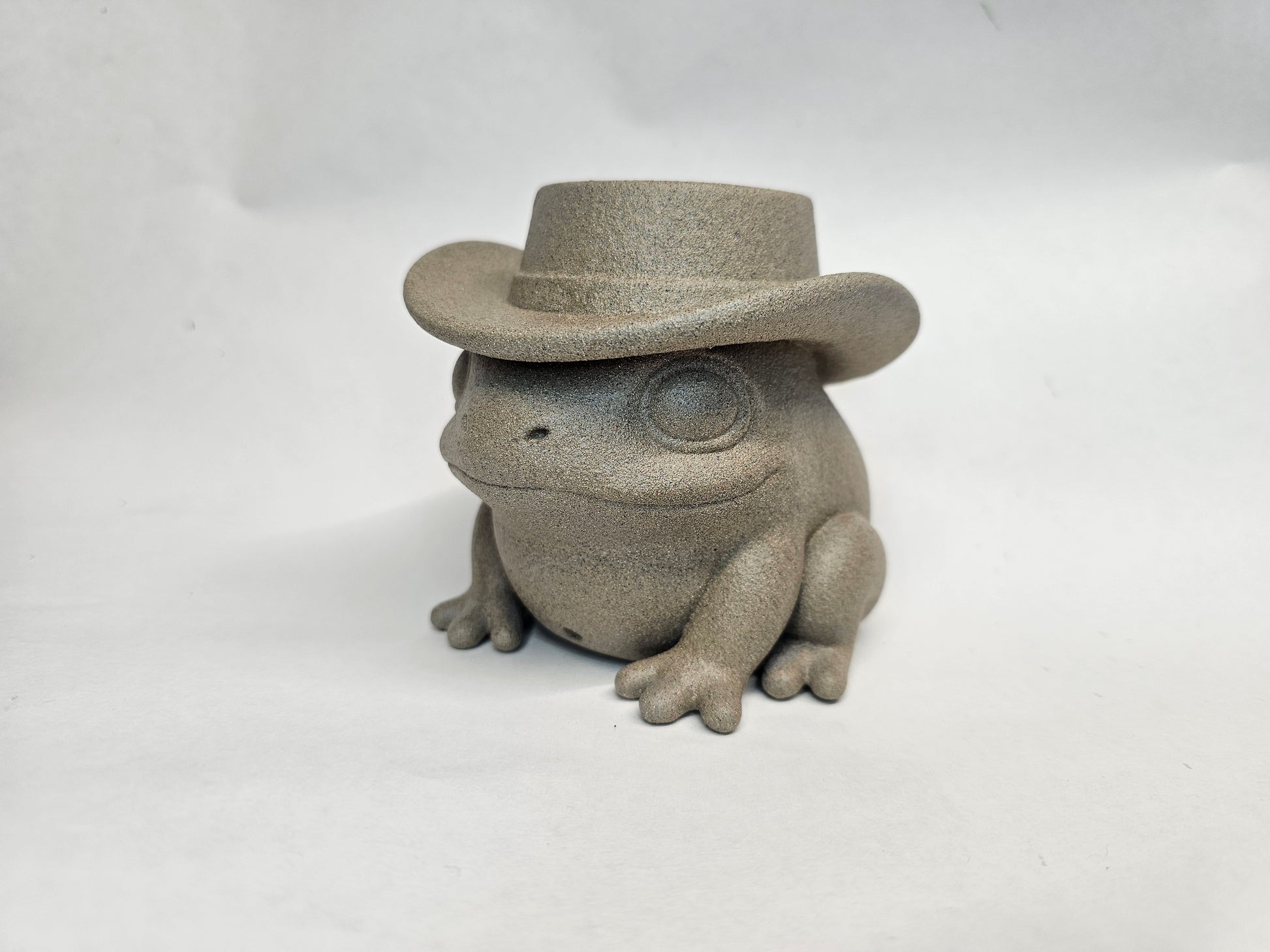 Lonesome cowboy frog pencil and brush holder desk organizer by Ghost Cactus Co