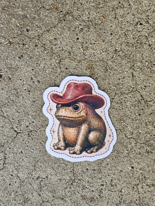 Cowboy, Mushroom, Boots Frog Stickers