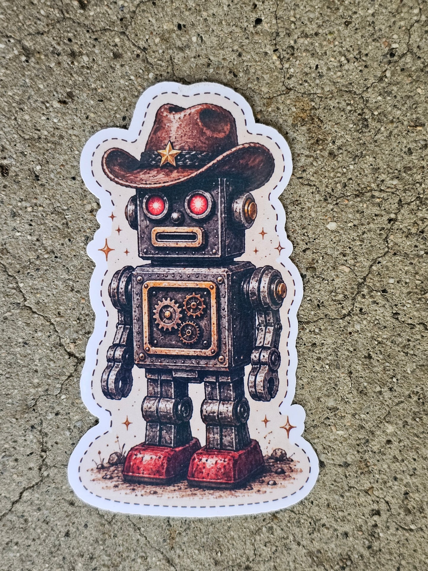 Cowboy, Mushroom, Boots Frog Stickers