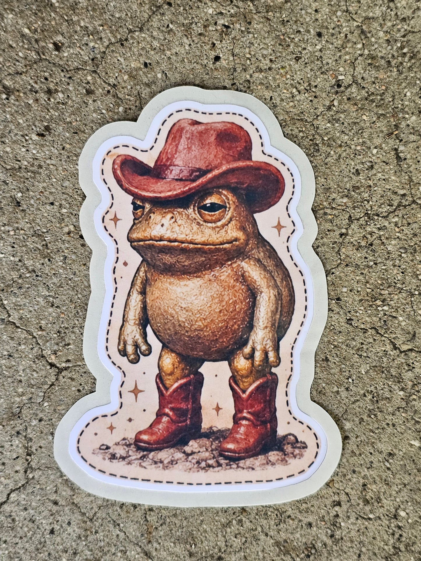 Cowboy, Mushroom, Boots Frog Stickers